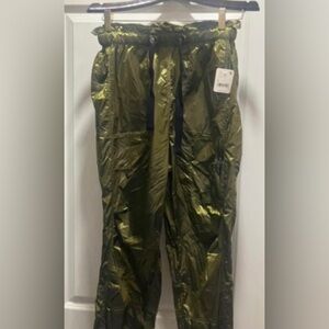 Free people track pants.  Color-green size-S